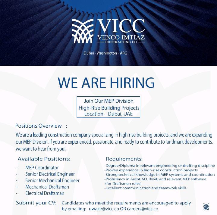 VICC Venco Imtiaz Contracting Company Careers 2025: Dates, Venues, and Key Details
