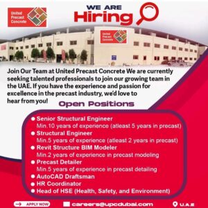 United Precast Concrete Vacancy in UAE 2025: Dates, Venues, and Key Details