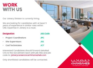 Khansaheb Vacancy in Dubai 2025: Dates, Venues, and Key Details