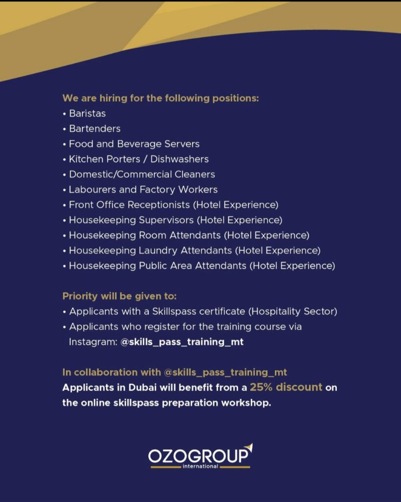 Ozo Group Walk in Interview in Dubai 2025: Dates, Venues, and Key Details