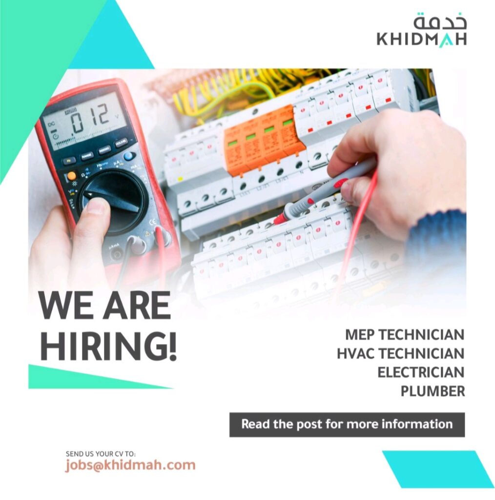 Khidmah Open Day: Your Chance to Join as an MEP, HVAC, Electrician, or Plumber in Abu Dhabi