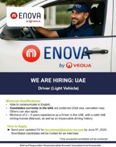 ENOVA Facilities Management Jobs in Dubai 2025