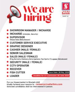 Safari Hypermarket Careers Dubai 2025: Dates, Venues, and Key Details