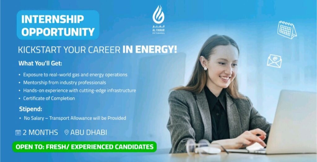 Kickstart Your Career in Energy with Al Fanar Gas: Internship Opportunity in Abu Dhabi 2025