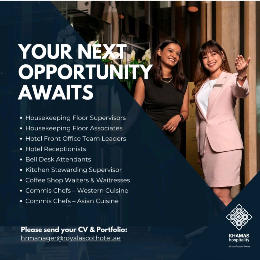 Khamas Hospitality Careers in Dubai | Apply Khamas Jobs in UAE 2025: Dates, Venues, and Key Details