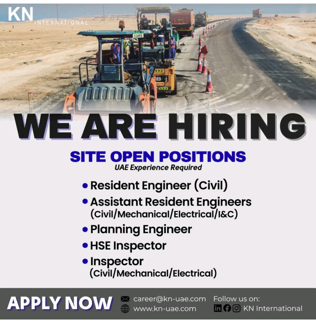 Unlock Your Next Career Move: Site-Based Engineering Opportunities at KN International in the UAE