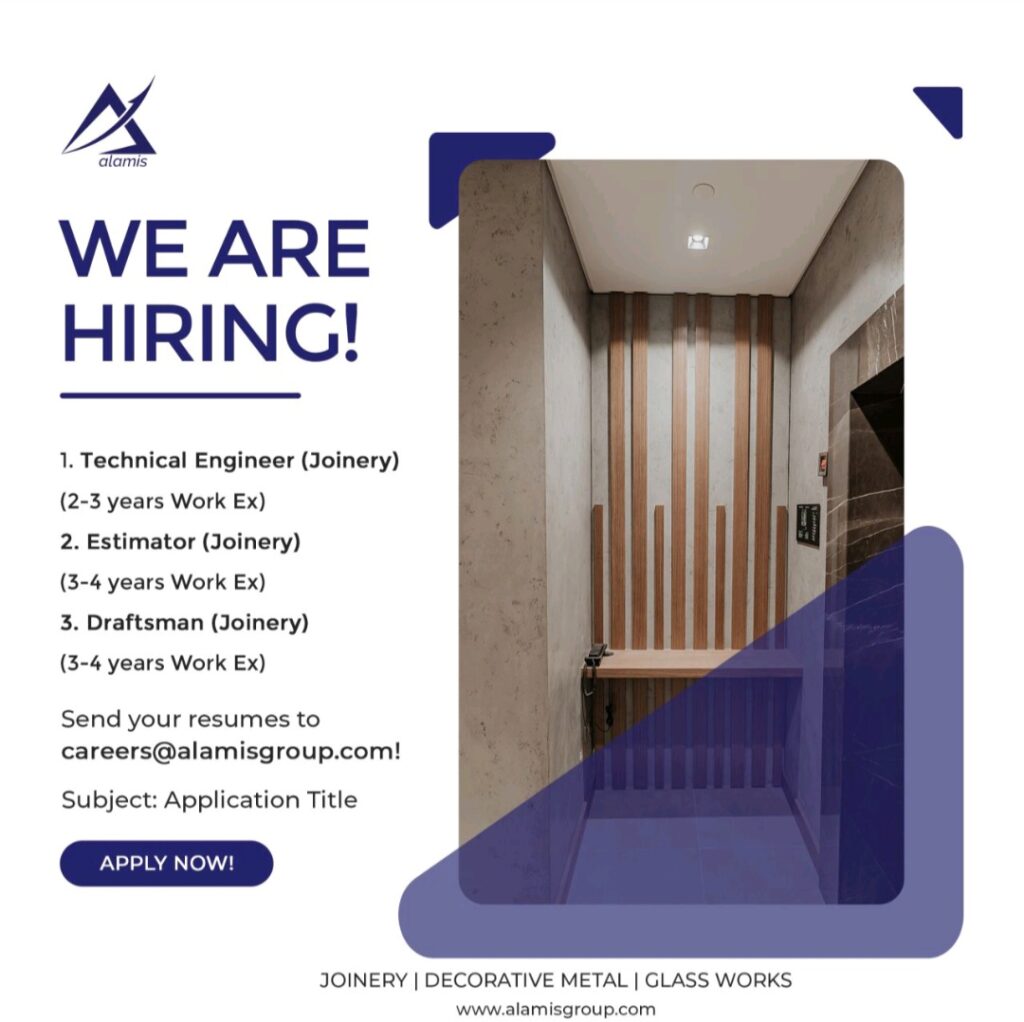Unlock Your Career in Joinery: Alamis Group UAE is Hiring