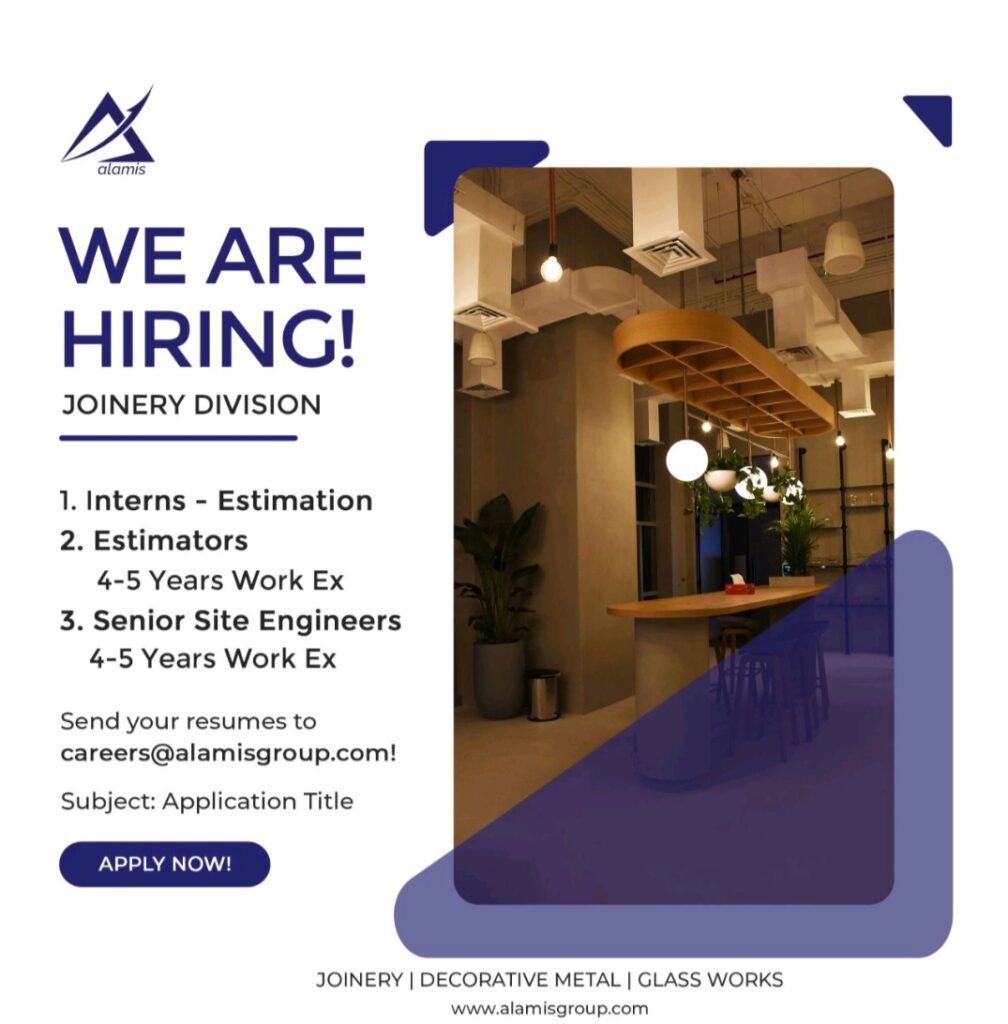 Unlock Your Career in Joinery: Alamis Group UAE is Hiring