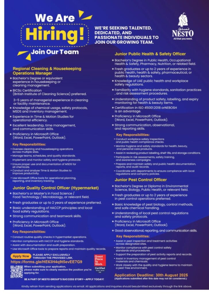 Launch Your Career with Nesto Group: Exciting Job Opportunities in the UAE