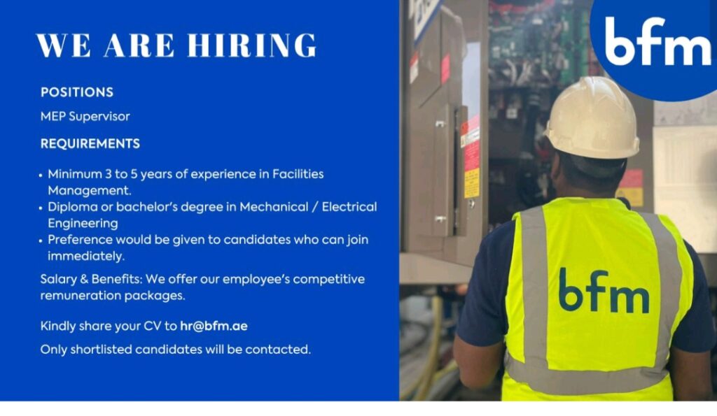 Land a Rewarding Career with Bloom Facilities Management (BFM) in the UAE