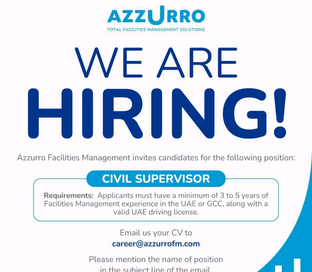 Build Your Career with Azzurro Facilities Management: UAE Hiring Drive 2025