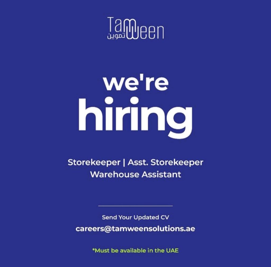 Career Opportunities Tamween Solutions Jobs in Abu Dhabi