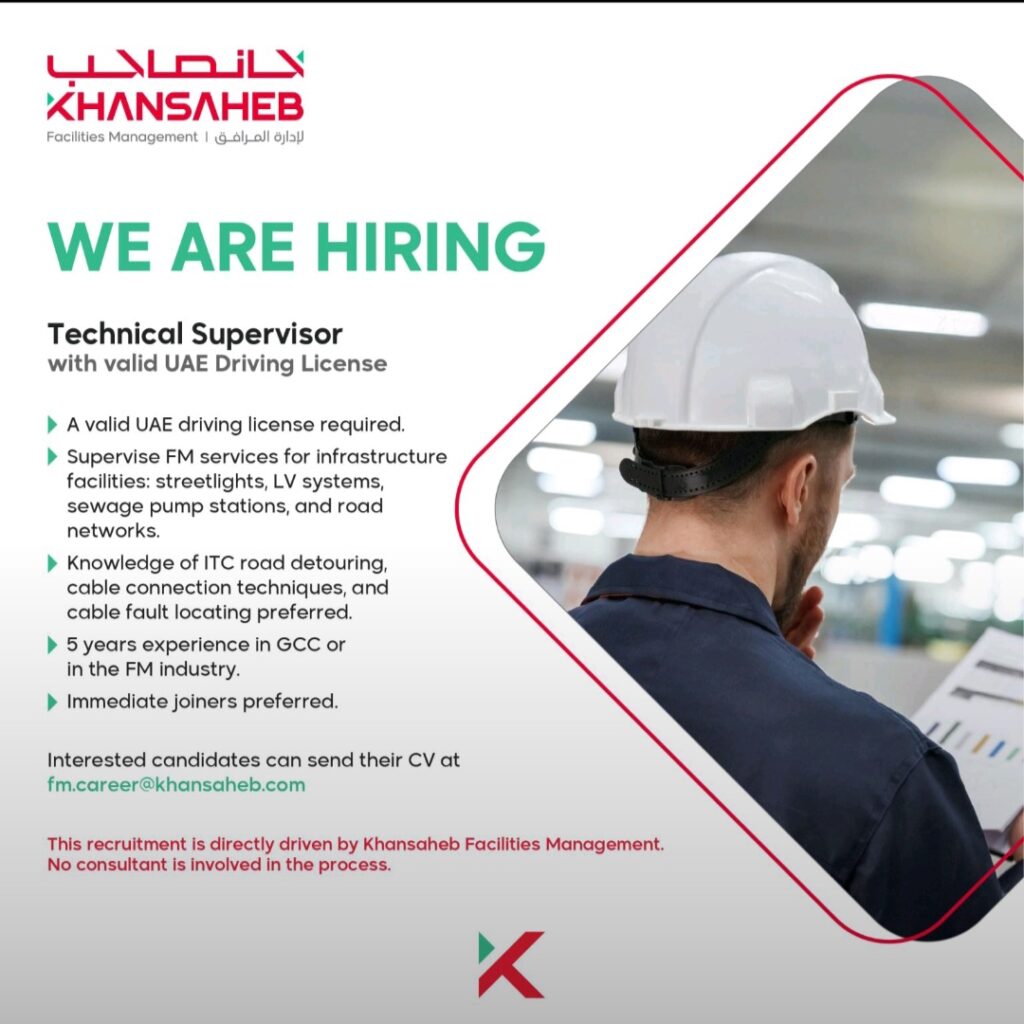 Build Your Career with Khansaheb Facilities Management: Urgent Hiring in Dubai