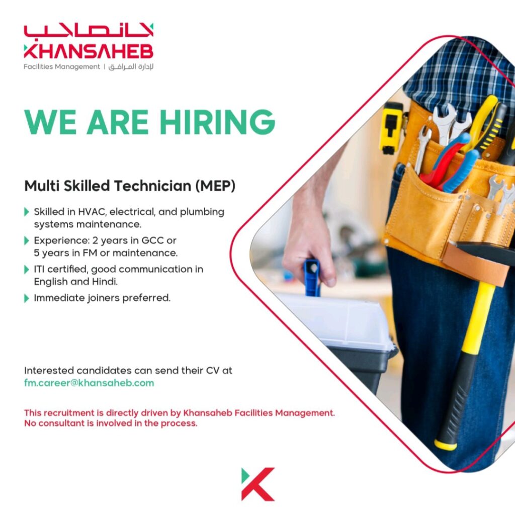 Build Your Career with Khansaheb Facilities Management: Urgent Hiring in Dubai