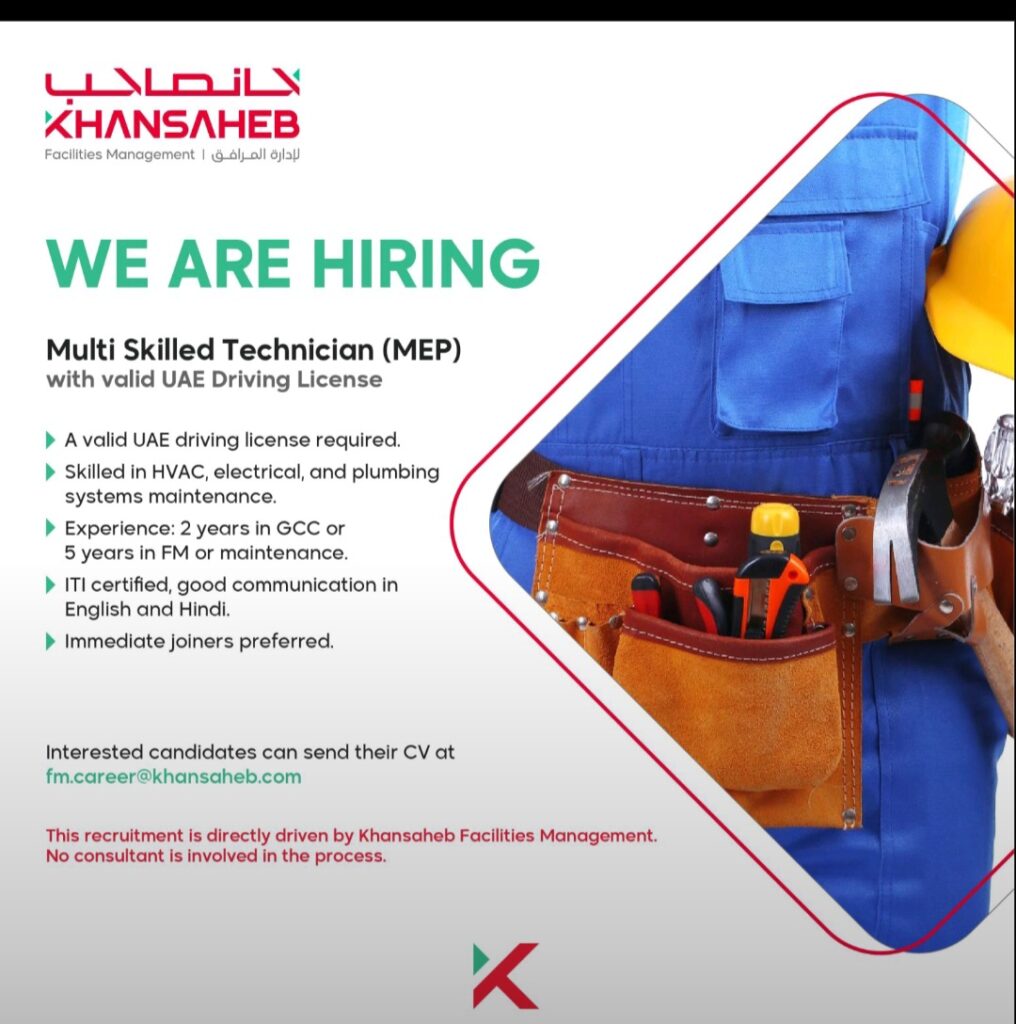 Build Your Career with Khansaheb Facilities Management: Urgent Hiring in Dubai