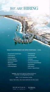 Walk-in Interviews in Dubai: Civil Engineering Jobs at Sobha Realty