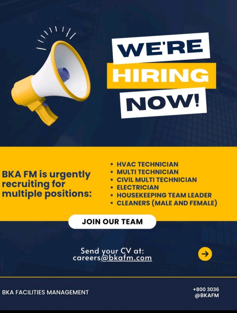 BKA Facilities Management Careers: Urgent Hiring for Multiple Roles in the UAE